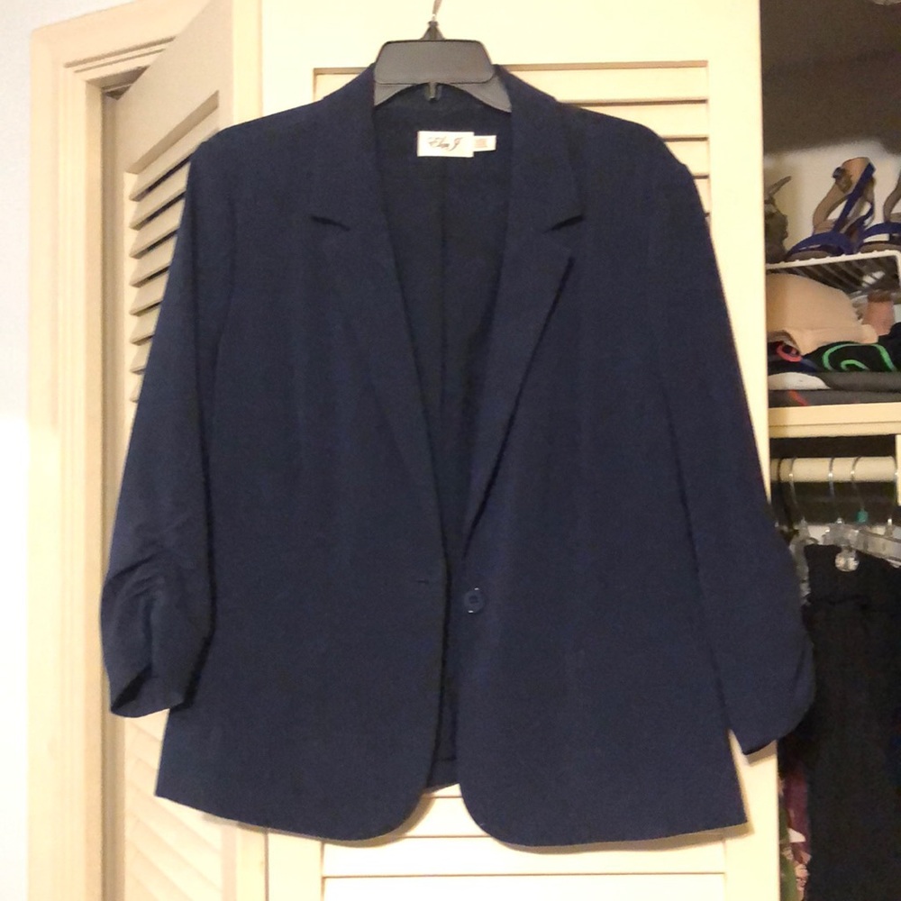 Eliza J Navy Blazer Jacket